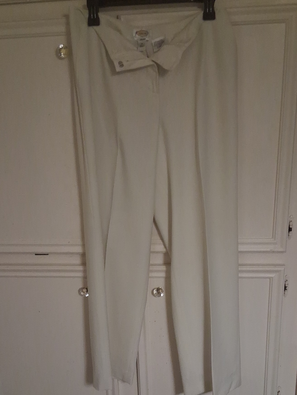 Talbots Cream Wide Leg Women's Trousers-Size 14×29 Vintage